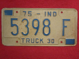 (Choice) LICENSE PLATE Truck Tag 1975 INDIANA 5398F 5399 5400 Hancock Ct... - £4.38 GBP