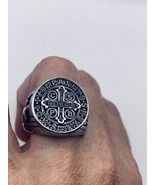 Vintage San Bernardino Ring Edelstahl Stahl Glück - £31.64 GBP