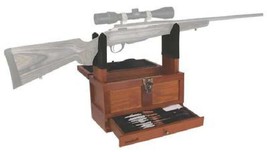 Universal Gun Cleaning Kit Rifle Shotgun Pistol Clean Set Wood Tool Drawer Chest - £60.04 GBP