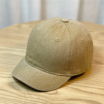 Short Brim Baseball Hat Sun Hat Couple Soft Top Hat Small Edge Baseball Cap Eque - £9.48 GBP