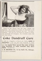 1899 Print Ad Coke Dandruff Cure Pretty Lady Washes Hair Bremer Chicago,Illinois - £7.88 GBP