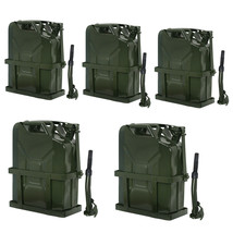 5X 5 Gallon Jerry Can Fuel Steel Tank Green Military Nato 20L Gasoline S... - £228.61 GBP