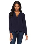 Margaritaville Women&#39;s Long Sleeve Relaxed Fit Lace Up Everyday Blouse, ... - £33.87 GBP