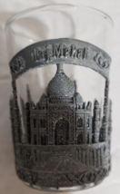 Vintage Taj Mahal INDIA Shot Glass with Pewter 2.5&quot; Tall - $14.55