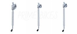 PRIME LOWRIDER DOUBLE SQUARE TWISTED KICKSTAND 3 DIFFERENT SIZES IN CHROME. - £20.44 GBP