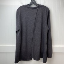 LOGO Lounge Open Back Sweatshirt XLarge Athleisure Dark Gray Long Sleeve XL - £14.06 GBP