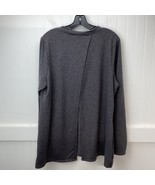 LOGO Lounge Open Back Sweatshirt XLarge Athleisure Dark Gray Long Sleeve XL - £13.83 GBP