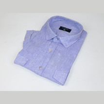 Men's Ciazzo Turkey 100% Linen Breathable Shirt Short Sleeves #Linen 65 Lavender image 5