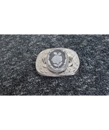 Engraved 3D Rose In Setting Silver Tone Women&#39;s Belt Buckle 3&quot; x 2 1/4&quot; - $20.36 CAD