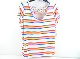 Eye Candy Striped T Shirt Polyester/Spandex Womens Size 1X Nwt - £18.98 GBP
