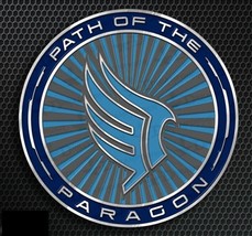 Mass Effect Trilogy Paragon Spectre Shepard 1.25&quot; Enamel Pin Glow in The Dark - £23.83 GBP