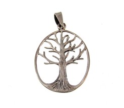 Handcrafted Solid 925 Sterling Silver Cut Out Tree of Life Pendant - £11.56 GBP