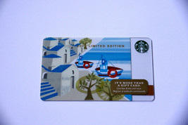 Starbucks Christmas 2014 Greek Island Boats $0 Value Gift Card Limited Edition - £6.48 GBP