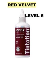 Kiss Tintation Semi-Permanent Hair Color 5 Fl Oz Red Velvet T552 Level: 5 - £4.45 GBP