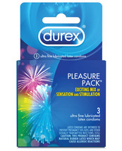 &#39;durex Condom Pleasure Pack - Box Of 3 - £11.79 GBP