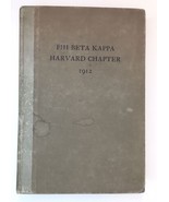 Catalogue of the Harvard Chapter of Phi Beta Kappa 1912 - $59.99