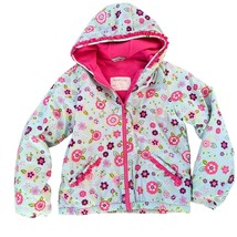 Hanna Andersson Girls Multi Pink Gray Floral Winter Coat Ski Jacket 14/16 - £30.07 GBP