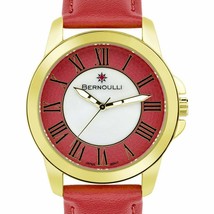 Bernoulli Casual Crystal Bezel Ladies Watch Coral - £47.33 GBP