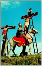 Roman Guard Pierces Jesus Black Hills Passion Play SD UNP Chrome Postcard H10 - £2.41 GBP