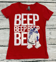 Girls&#39; S/S Red Beep Beep Beep Beep R2-D2 Tee T-Shirt Sz Small (6/6X) - £13.40 GBP