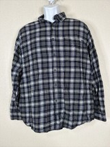 Faded Glory Men Size L Plaid Button Up Woven Shirt Long Sleeve Pocket - £8.80 GBP