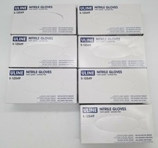 One(1) Box of 100 Uline Medium S-12549 Nitrile Gloves Exam Grade Powder ... - $18.66