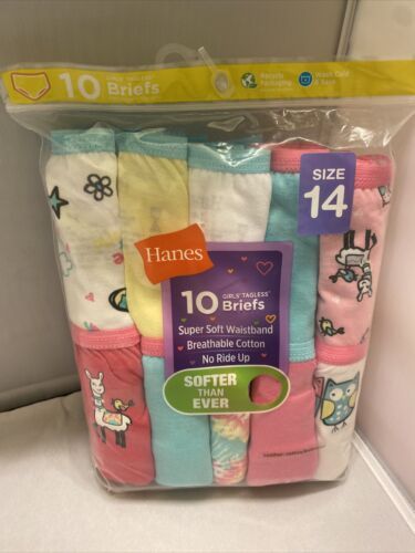 Girls Cotton Briefs Underwear kids Size 6-18 Panties 5-Pack