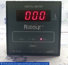 Rudolf DM 3258 3-Phase Digital Ammeter CT 400/5A DM3258 SEL Fuji Bridex ... - $7,479.03 MXN