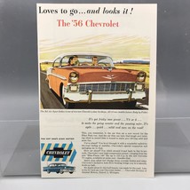 Vintage Magazine Ad Print Design Advertising Chevrolet Automobiles 1956 - £10.04 GBP