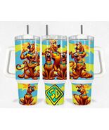 40oz Whimsical Cartoon Scooby theme Insulated  Tumbler with sliding lid ... - $39.60