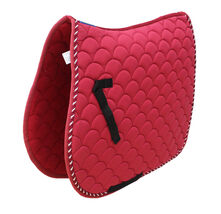 Horse Saddle Pad  English Quilted Contoured All-Purpose Trail  Maroon 72... - $34.64