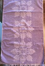 Vintage Cannon Royal Family 1 bath towel Purple floral +Green Hand +Wash... - $38.55