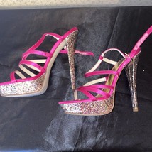 NWOT Nine West 8.5 Pink Glitter Confetti 6” Stiletto Heels - £46.91 GBP