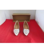JOURNEE COLLECTION Women&#39;s Renzo Jeweled Flats $90 - US Size 9 - Silver ... - $40.60 CAD