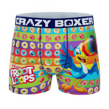 Froot Loops Colorful Toucan Sam Men&#39;s Crazy Boxer Briefs Shorts Multi-Color - $12.99