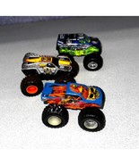 Lot of 3 Hot Wheels Monster Jam Max-D, Bounty Hunter &amp; Instigator Monste... - $18.69