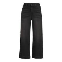Time and Tru Women&#39;s Wide Leg Panel Jeans, Dark Gray Size 14 - $21.77