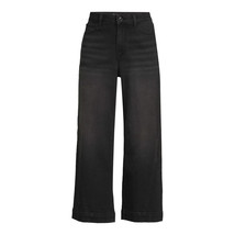 Time and Tru Women&#39;s Wide Leg Panel Jeans, Dark Gray Size 14 - £17.12 GBP