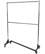Commercial Grade Rolling Z Garment Rack with Black Nesting Base, Double ... - $2,034.35 MXN