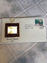 Vintage First Day of Issue 1992 Summer Olympics Soccer Stamp Postage - $21.49