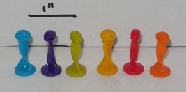 2011 Spin Masters The Logo Board Game Replacement Set of 6 Pawns ONLY - £3.95 GBP