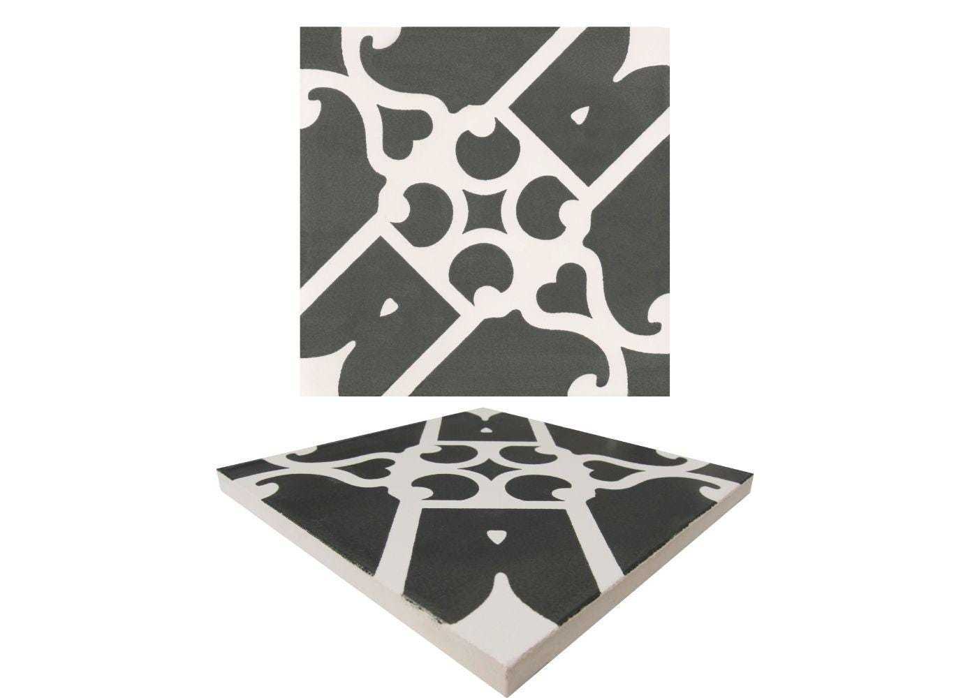 Mexican Ceramic Floor Tile Handcrafted  - CT32 - 8&quot;x8&quot; - $199.00