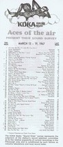 KDKA 1020 Pittsburgh VINTAGE March 13 1967 Music Survey Monkees #1 - £11.67 GBP