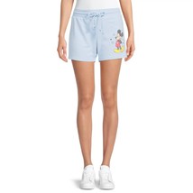 Disney Mickey Mouse Women Juniors Blue Fleece Shorts Size XL X-Large 15-17 NEW - £5.49 GBP