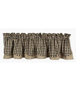 Heritage House Check Fairfield Black and Nutmeg 72&quot; x 15.5&quot; Lined Cotton... - $50.99