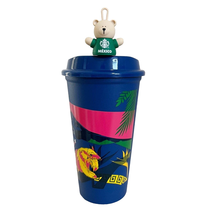 Starbucks Mexico Reusable Hot Cup 20th Anniversary &amp; Bearista World Cup Stopper - £11.35 GBP