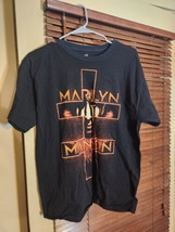 Marilyn Manson Large shirt double cross goth satan metal death vtg nin retro - £17.55 GBP