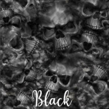 Reaper Skulls Black vinyl Wrap  air release Matte Laminated 12"x12" - $9.41