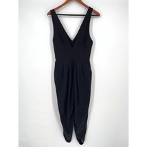 Vintage Barry Shaikov Sport Stirrup Jumpsuit Sz M Black Pleated - $35.28