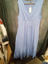 Luofen Women&#39;s Maxi Dress W/Ruffle Bottom Sz M 9001ARE  - $14.99